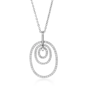 18ct White Gold .39ct Diamond Pendant