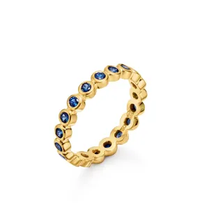 18K Blue Sapphire Eternity Ring