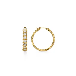 18K Diamond Eternity Hoops