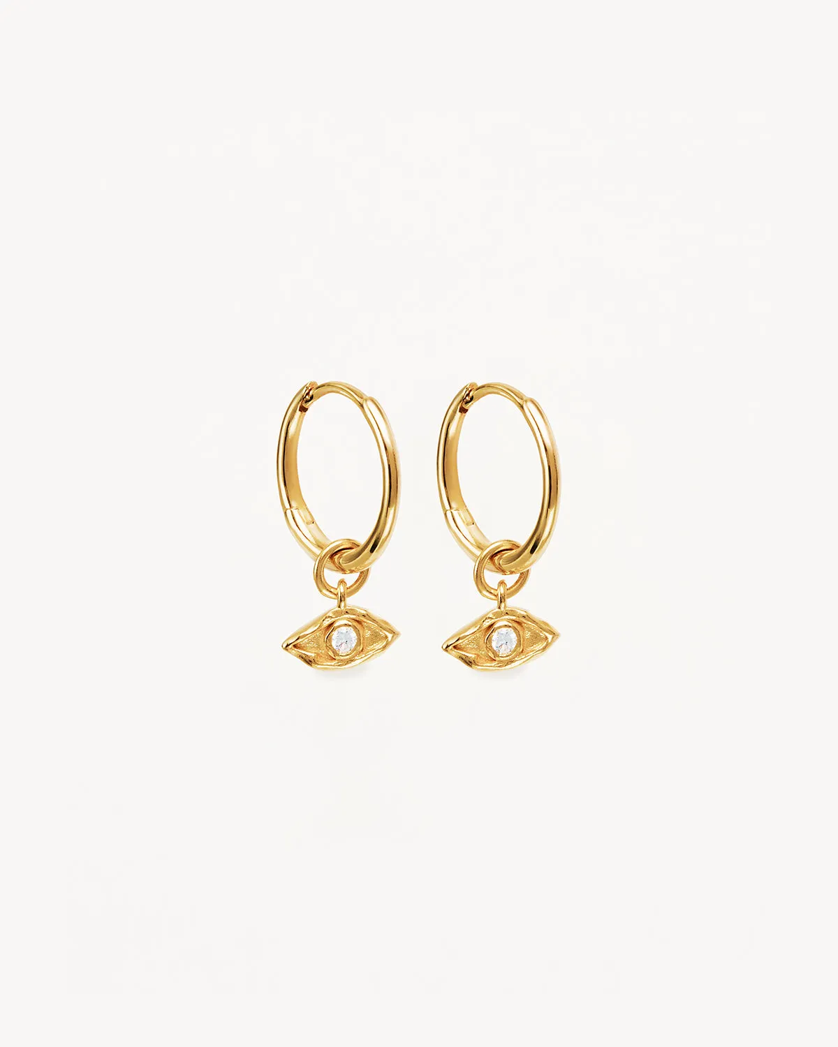 18k Gold Vermeil I am Protected Hoops