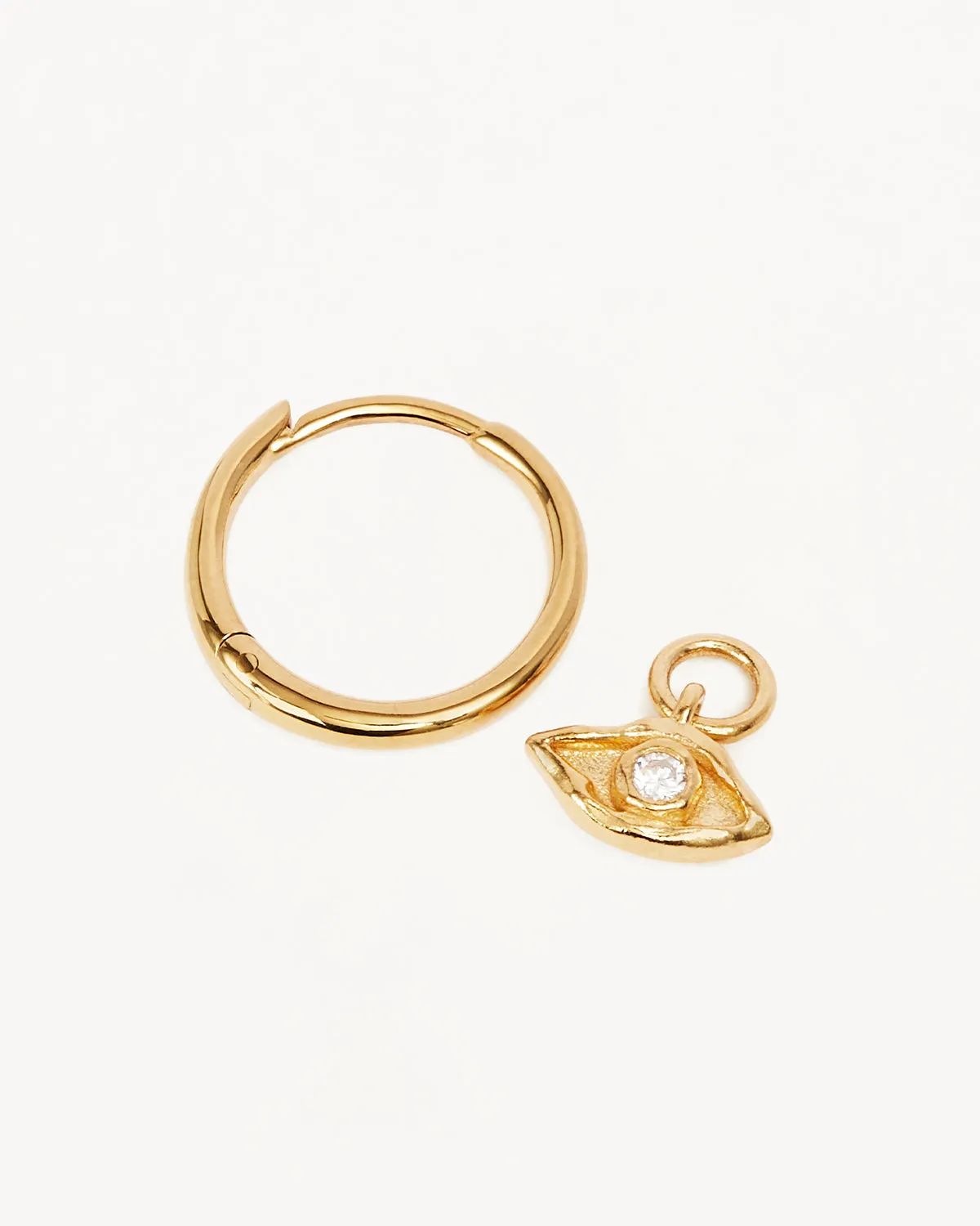 18k Gold Vermeil I am Protected Hoops