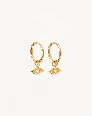 18k Gold Vermeil I am Protected Hoops