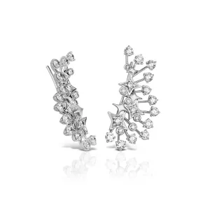 18k Luminus White Gold Earring With 3.61 Cts Vs-Gh Diamonds