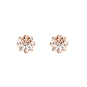 18K Rose Gold & 0.41ct Diamond Stud Earrings (3gm)