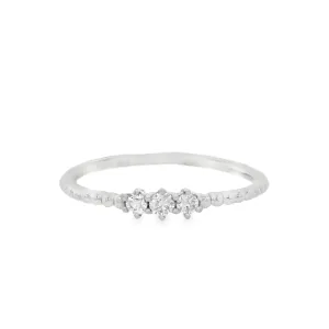 18K White 0.10ct Diamond Women's Wedding Band