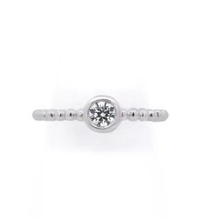 18K White Gold 0.23ct. Diamond Stackable Fashion Ring