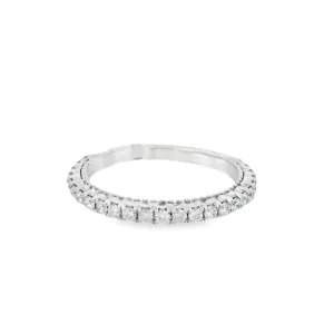 18K White Gold 0.40ct Diamond Vintage Women's Wedding Band