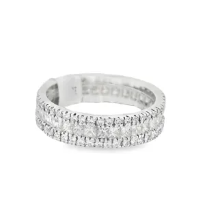 18K White Gold 0.63ct Diamond Anniversary Women's Wedding Band