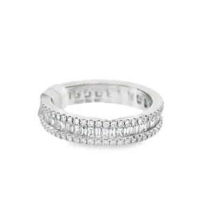 18K White Gold 1.31ct Diamond Anniversary Women's Wedding Band