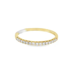 18K Yellow 0.15ct Diamond Women's Wedding Band