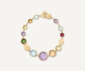 18K Yellow Gold Graduated Gemstone Bracelet