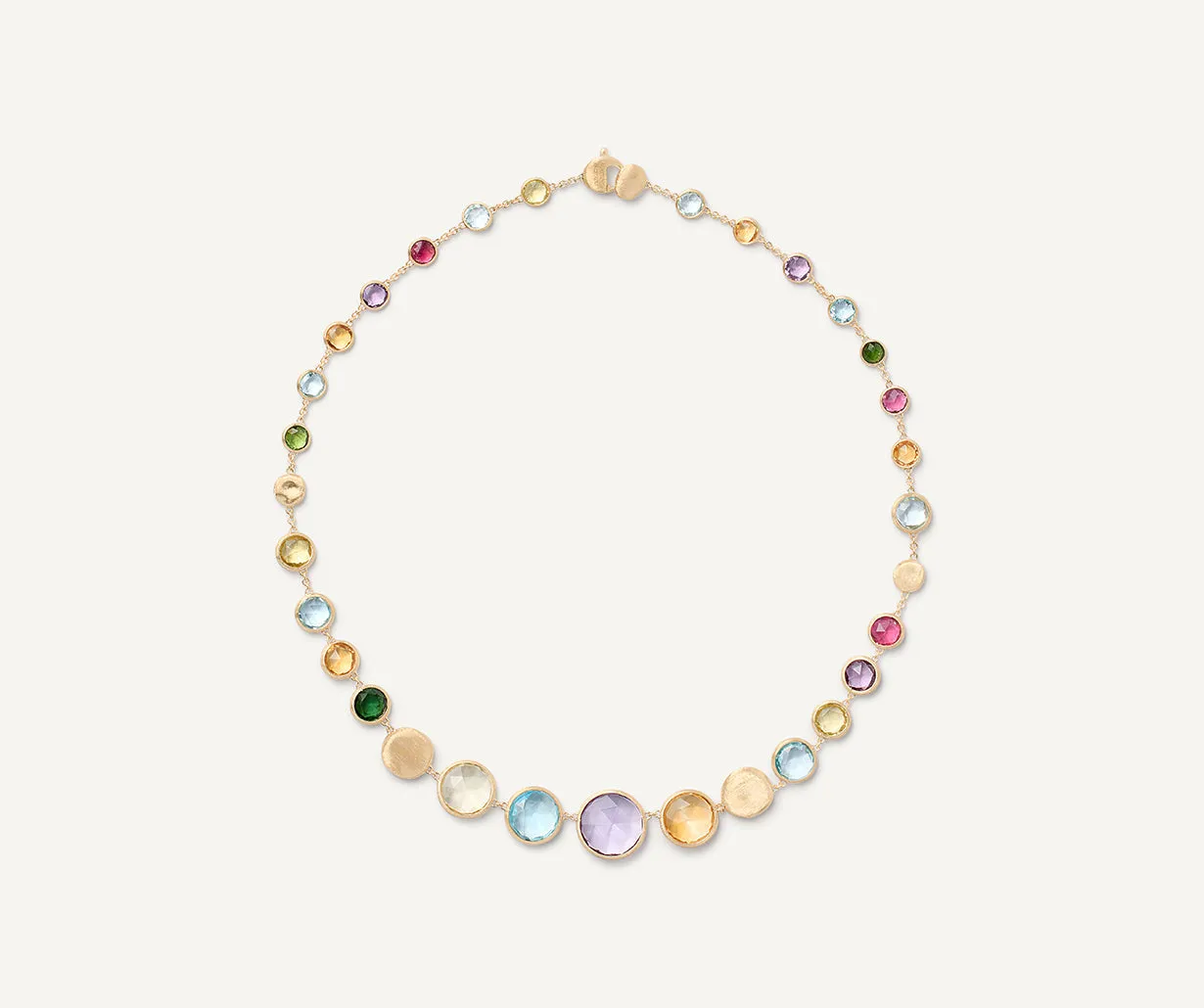 18K Yellow Gold Graduated Gemstone Collar