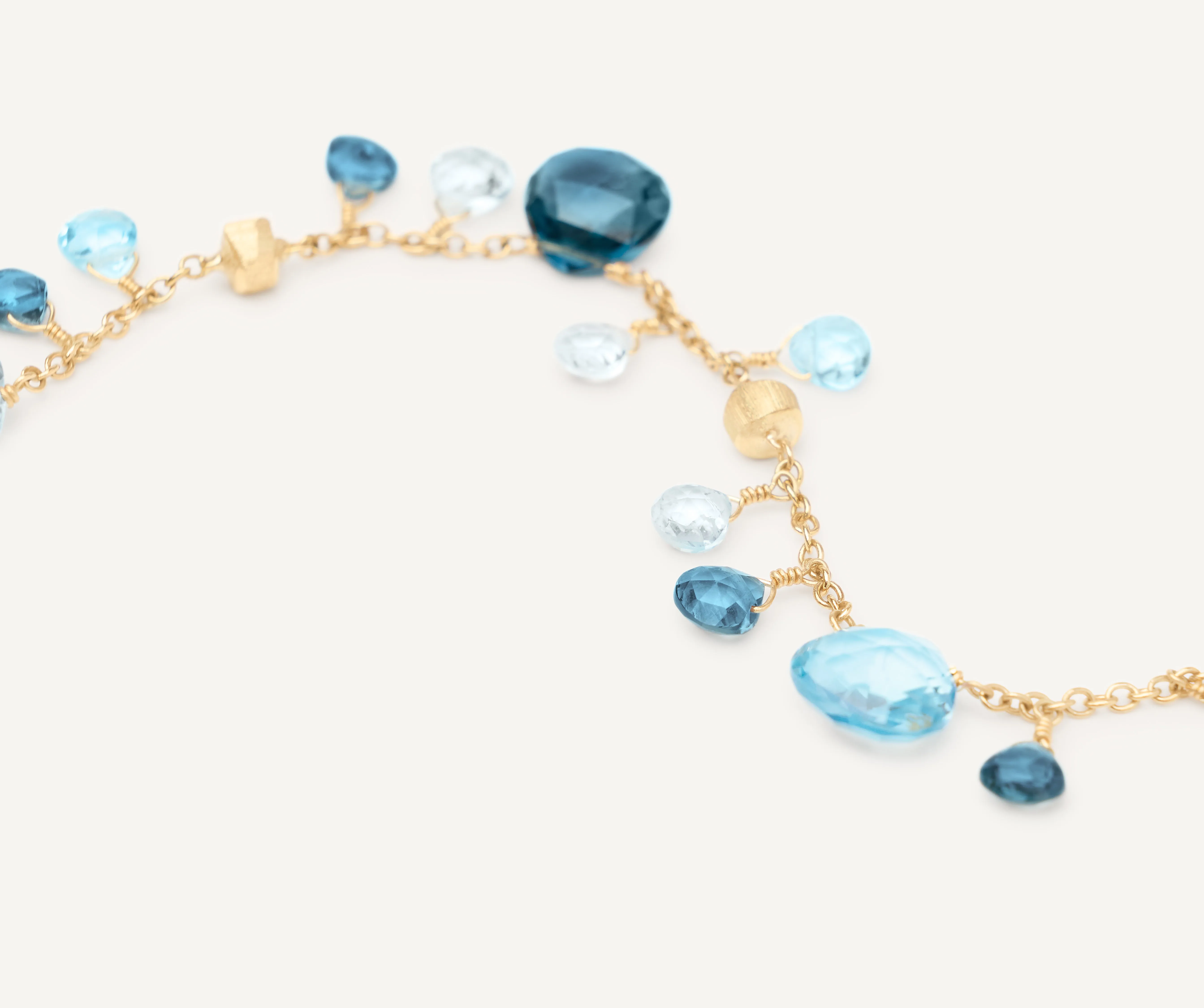 18K Yellow Gold Mixed Topaz Single-Strand Bracelet