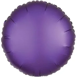 18" Purple Royale Round Satin Luxe Mylar Balloon #295