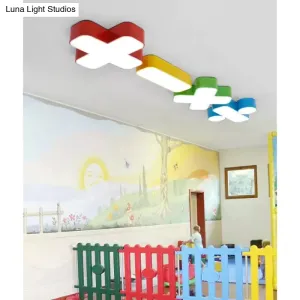 18"/23.5" Kids Symbol Shade Ceiling Light: Red/Yellow/Blue/Green, Warm/White Light