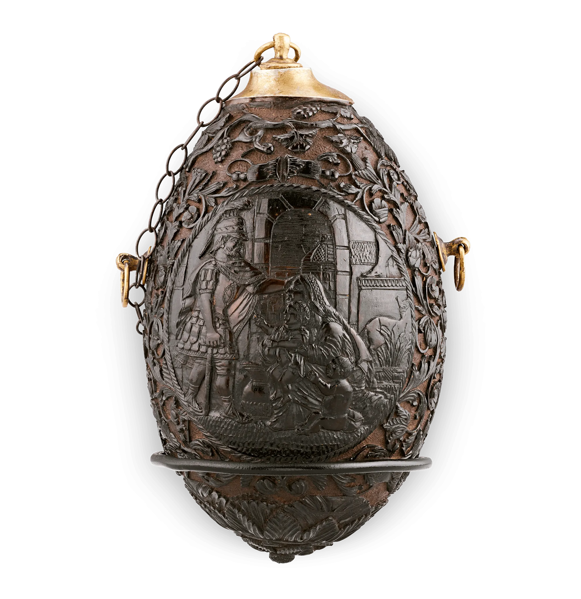 18th-Century Bugbear Gunpowder Flask