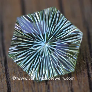 1.9 carat Light Mint Tourmaline Hexagon - 9x7.9mm - Galaxy Cut