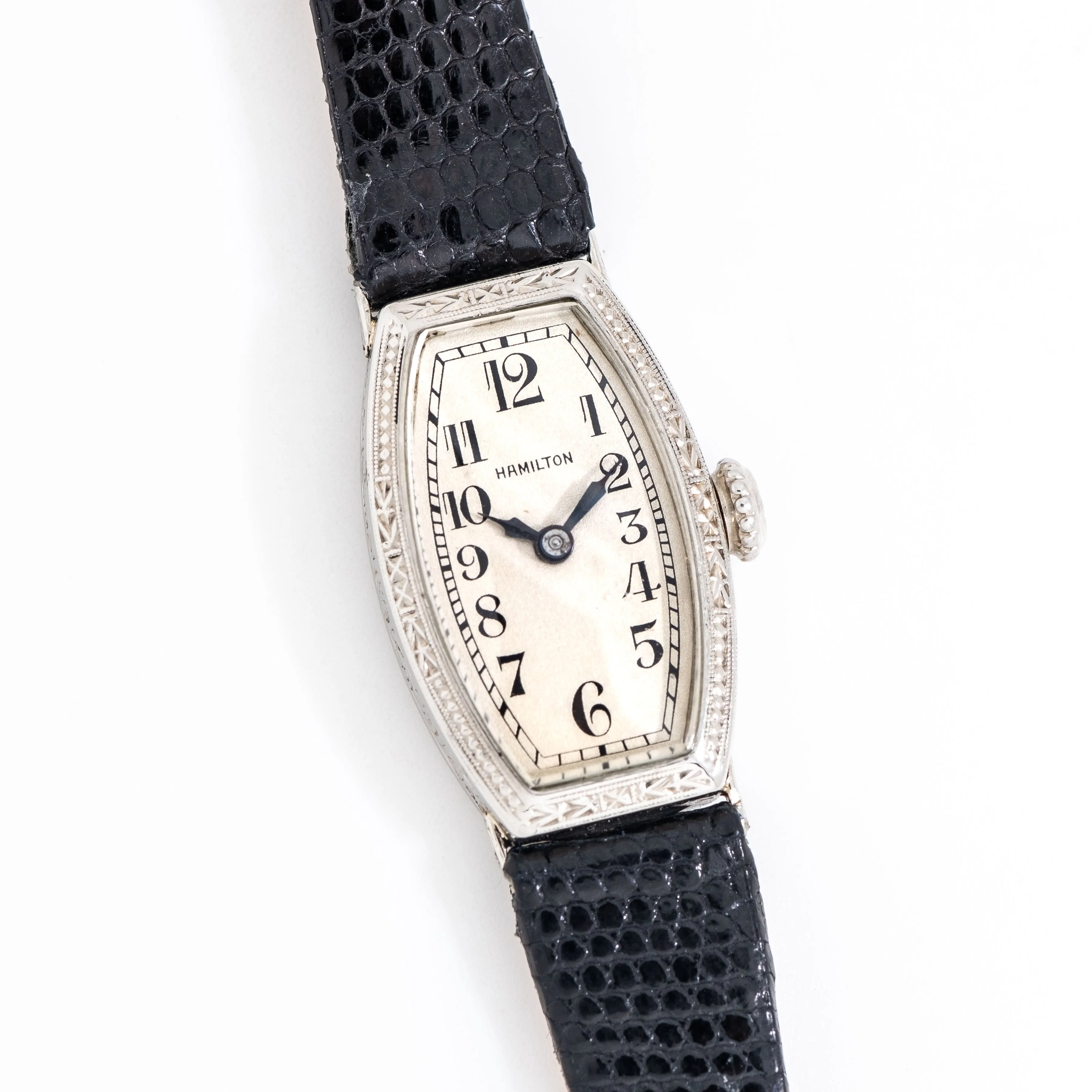 1928 Vintage Ladies Sized Hamilton Watch in Solid 14k White Gold (# 14960)