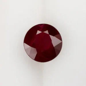 1.93ct GIA CERTIFIED ROUND CUT RUBY RICH RED LOOSE NATURAL GEMSTONE 2 CARAT 2ct