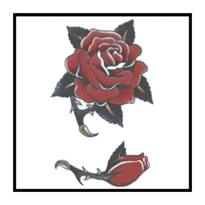 1940 Rose Vintage Temporary Tattoos