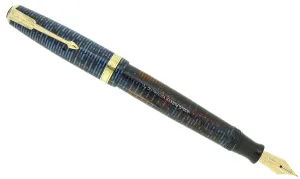 1944 PARKER AZURE PEARL VACUMATIC MAJOR FOUNTAIN PEN GORGEOUS COLOR RESTORED