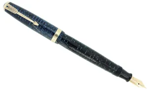 1944 PARKER AZURE PEARL VACUMATIC MAJOR FOUNTAIN PEN RESTORED