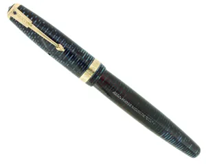 1944 PARKER VACUMATIC MAJOR AZURE BLUE PEARL FOUNTAIN PEN RESTORED