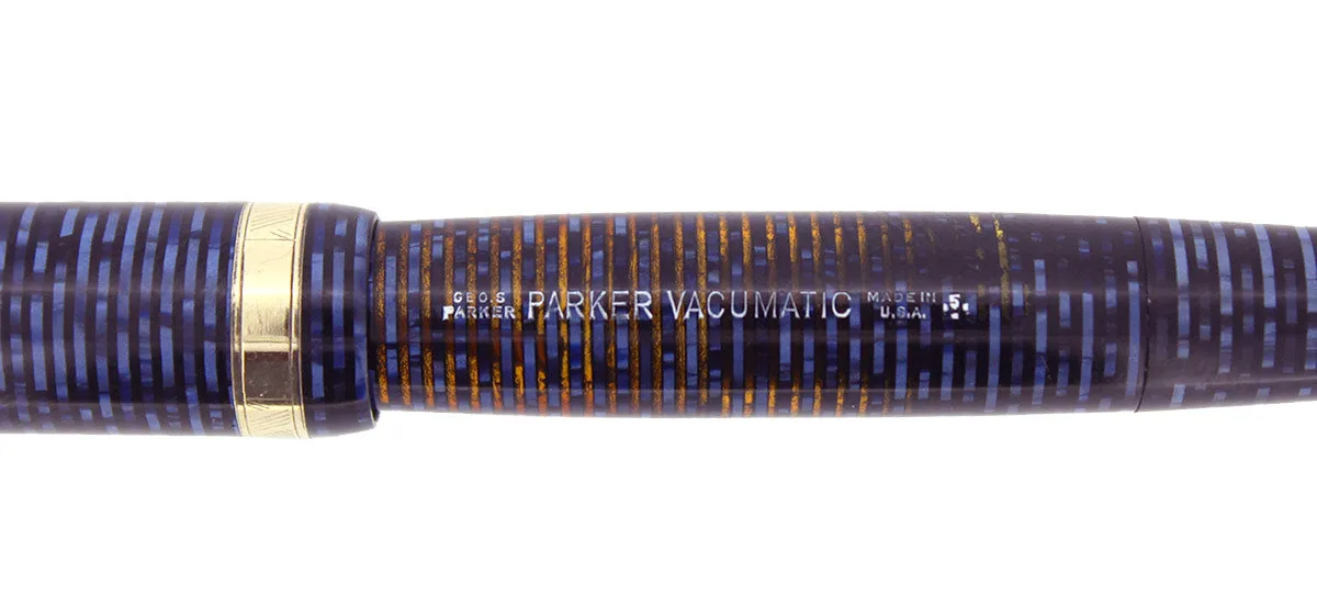 1945 PARKER AZURE PEARL VACUMATIC MAJOR FOUNTAIN PEN RESTORED