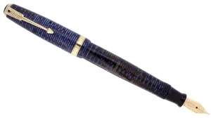 1945 PARKER AZURE PEARL VACUMATIC MAJOR FOUNTAIN PEN RESTORED