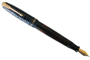 1946 PARKER AZURE CELLULOID VACUMATIC MAJOR FOUNTAIN PEN