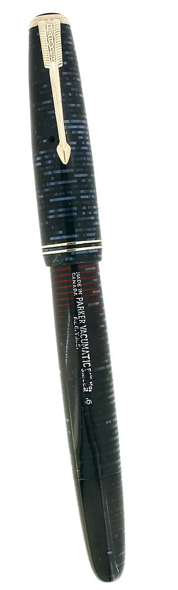 1946 PARKER AZURE PEARL VACUMATIC FOUNTAIN PEN F-BBB 1.75MM FLEX NIB RESTORED