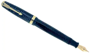 1946 PARKER AZURE PEARL VACUMATIC MAJOR FOUNTAIN PEN GORGEOUS COLOR RESTORED