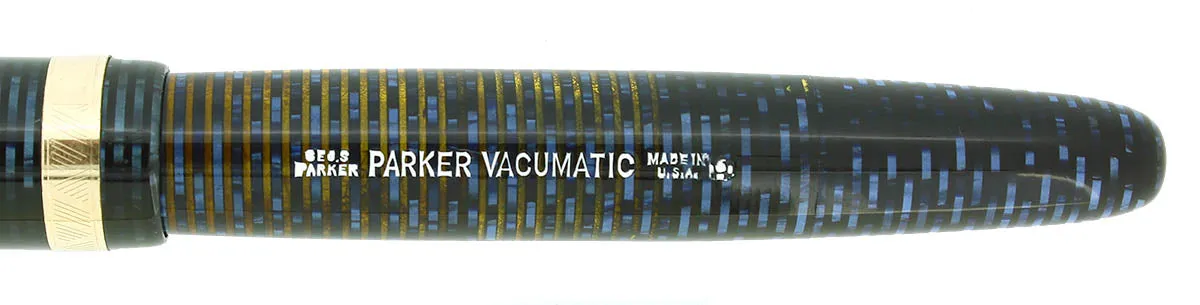 1946 PARKER VACUMATIC AZURE BLUE PEARL MAJOR FOUNTAIN PEN RESTORED