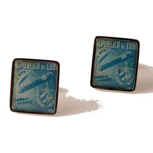 1948 CUBAN STAMP CUFFLINKS|NEW ORLEANS CUFFLINKS