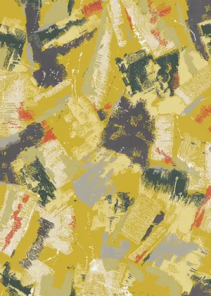 1950s brushstroke Wallpaper - Yellow