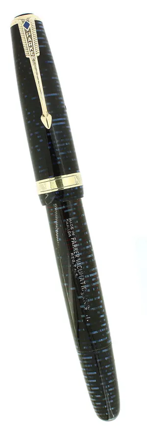 1951 PARKER AZURE PEARL VACUMATIC FOUNTAIN PEN F-BBB 2.12MM FLEX NIB RESTORED