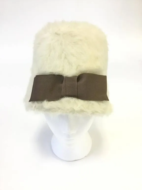 1960s Christian Dior Miss Dior Angora Mod Cloche Hat