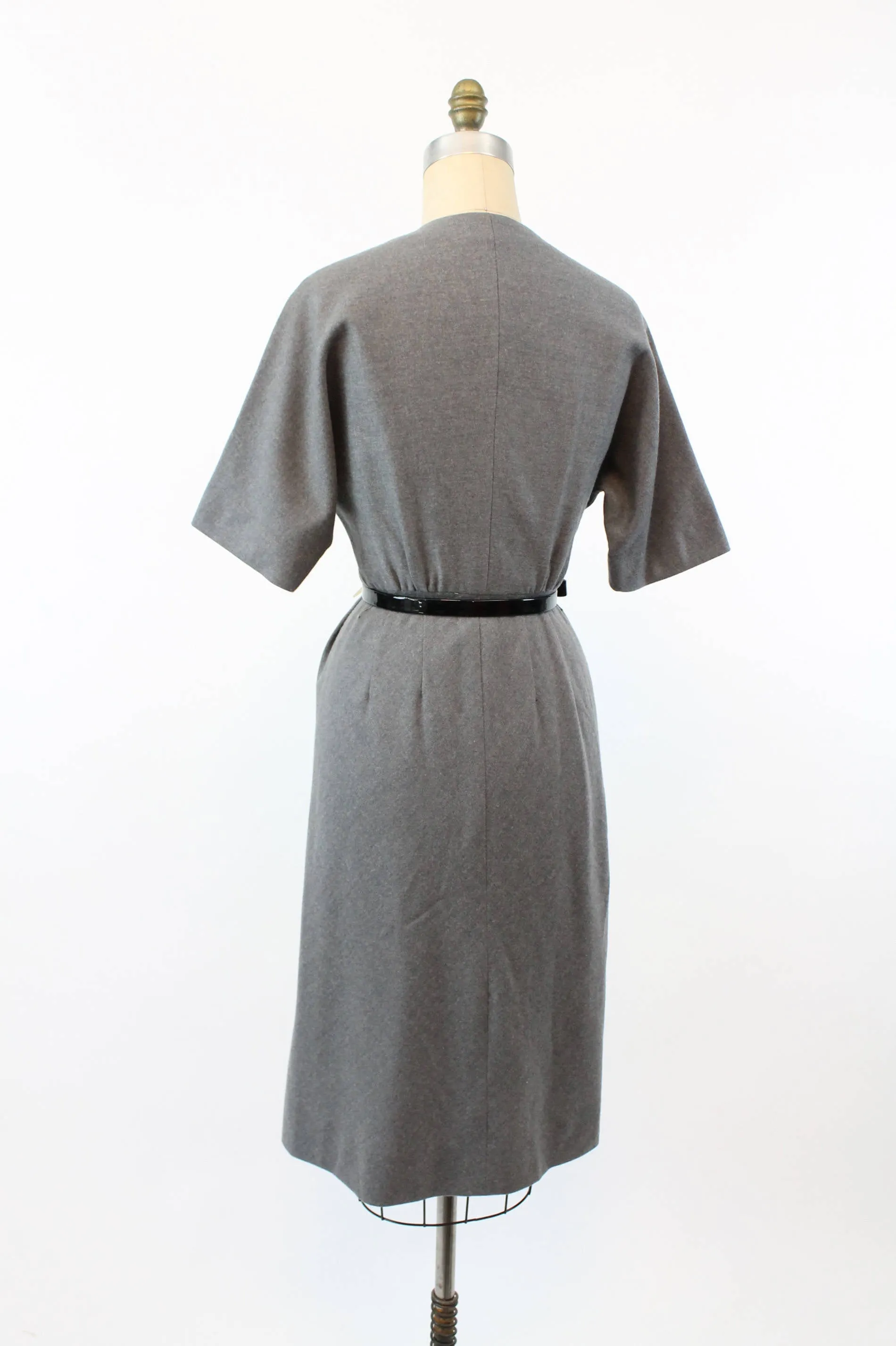 1960s david crystal gray wiggle dress xs | new fall