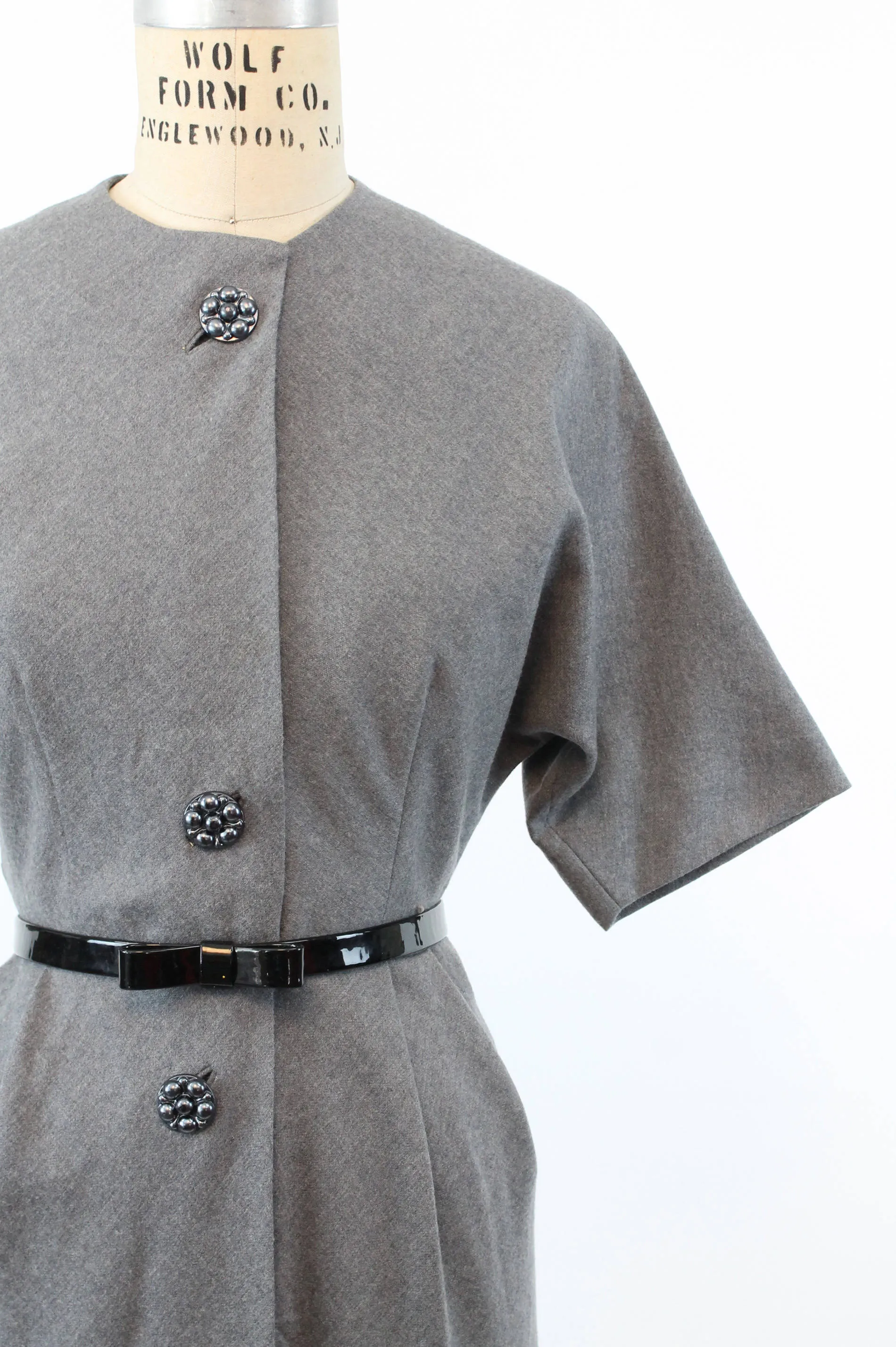 1960s david crystal gray wiggle dress xs | new fall