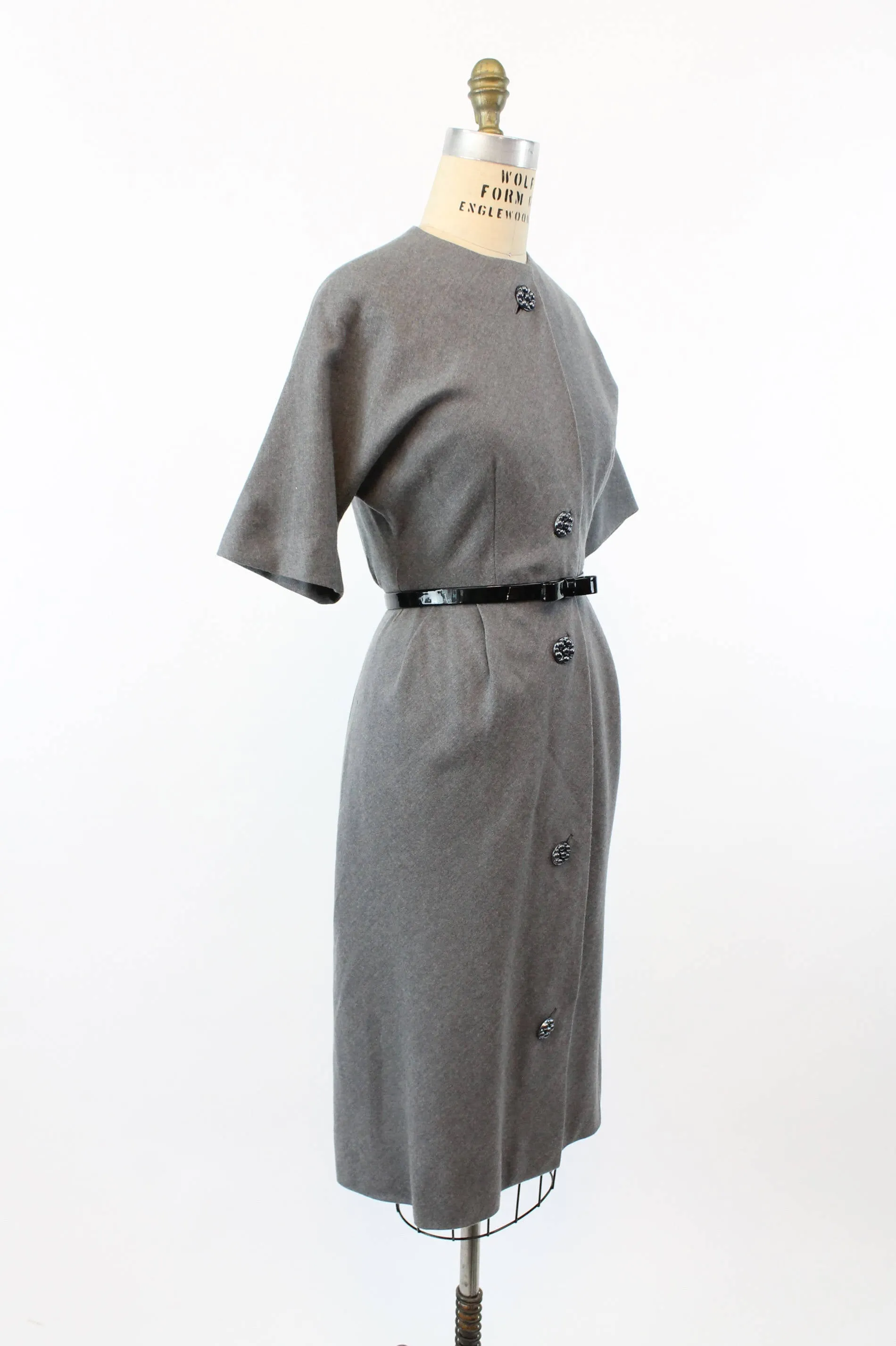 1960s david crystal gray wiggle dress xs | new fall