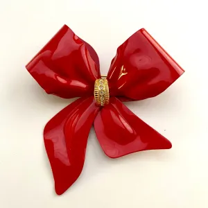 1960s Enamel Bow Brooch