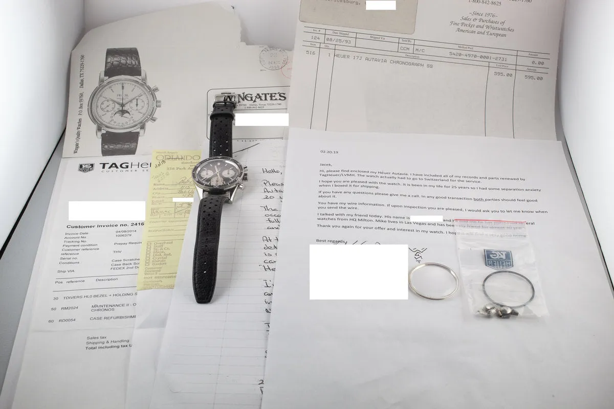 1968 Heuer Autavia 2446 "Jochen Rindt" with Service Papers