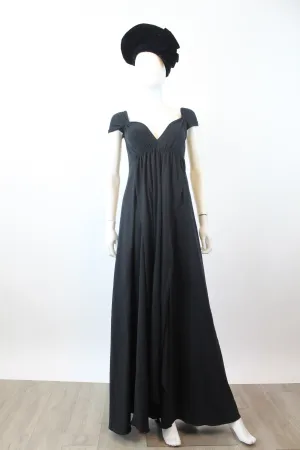 1970s 1971 JOHN KLOSS grecian dress jersey maxi small medium | new winter