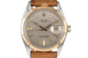 1971 Rolex Two Tone DateJust 1601 Linen Dial