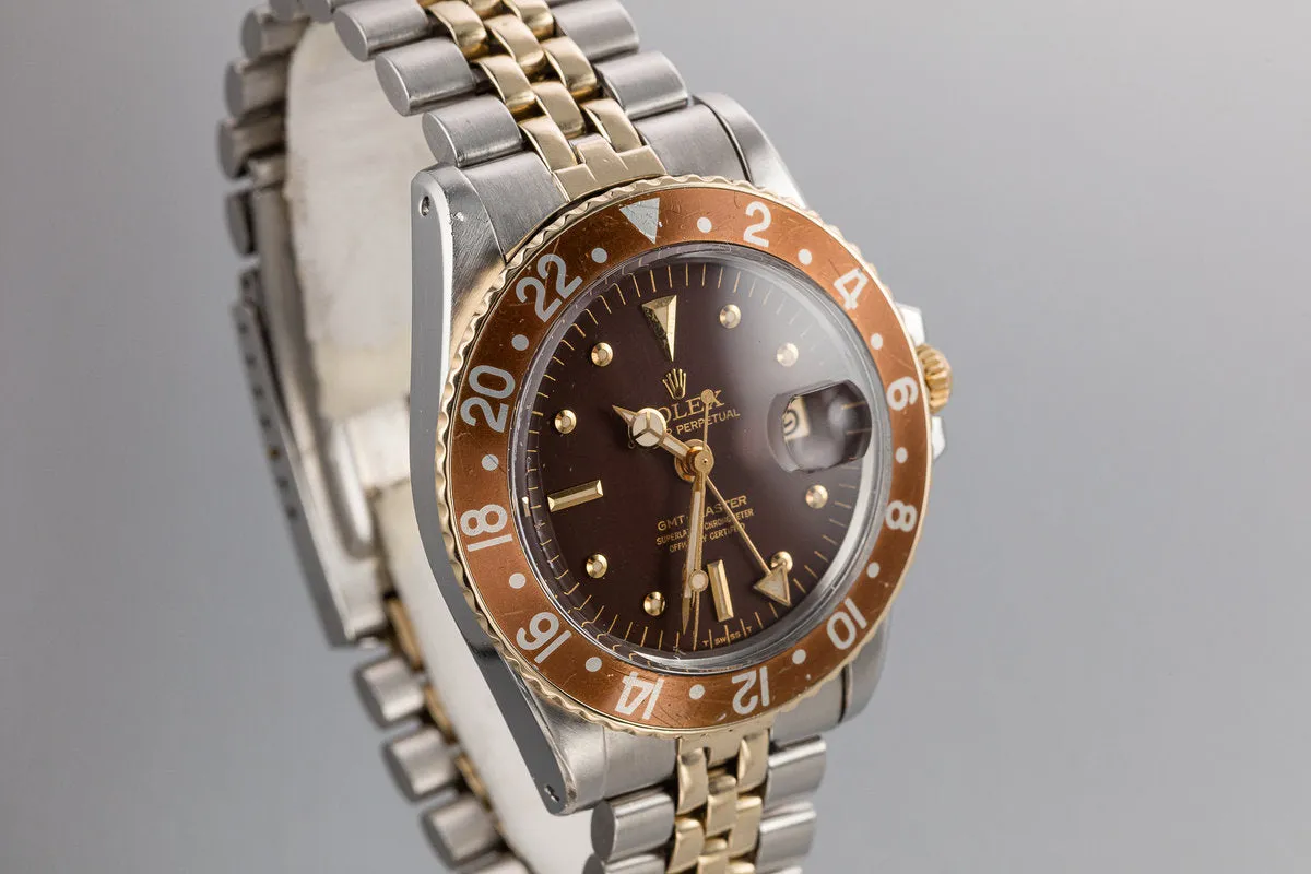 1972 Rolex Two-Tone GMT-Master 1675 with Brown Nipple Dial