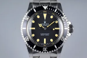 1982 Rolex Submariner 5513 Mark V Maxi Dial with Papers