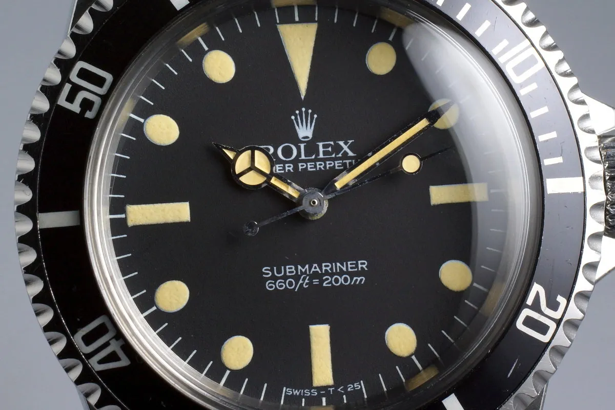 1982 Rolex Submariner 5513 Mark V Maxi Dial with Papers