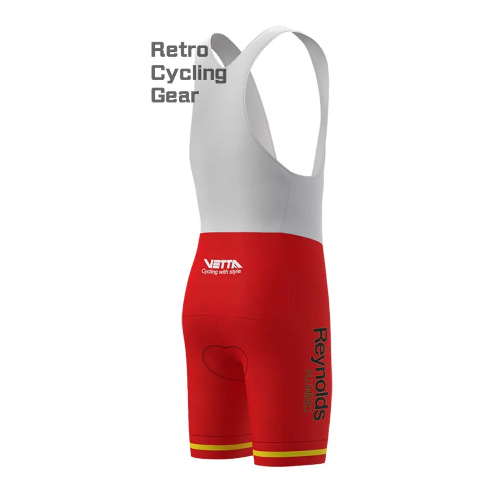 1990s Red Reynolds Retro Bib Cycling Shorts