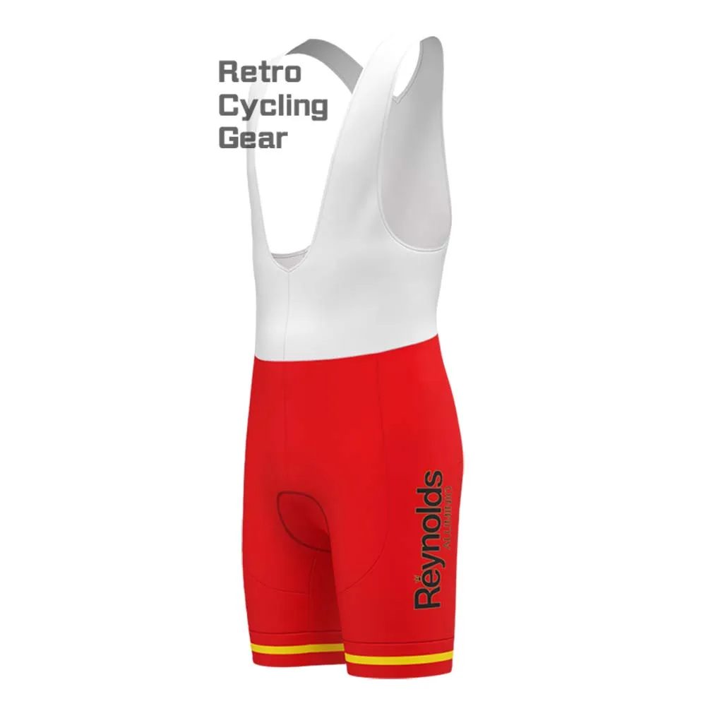 1990s Red Reynolds Retro Bib Cycling Shorts