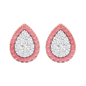 1ctw Pink Lab Grown Diamond Earrings